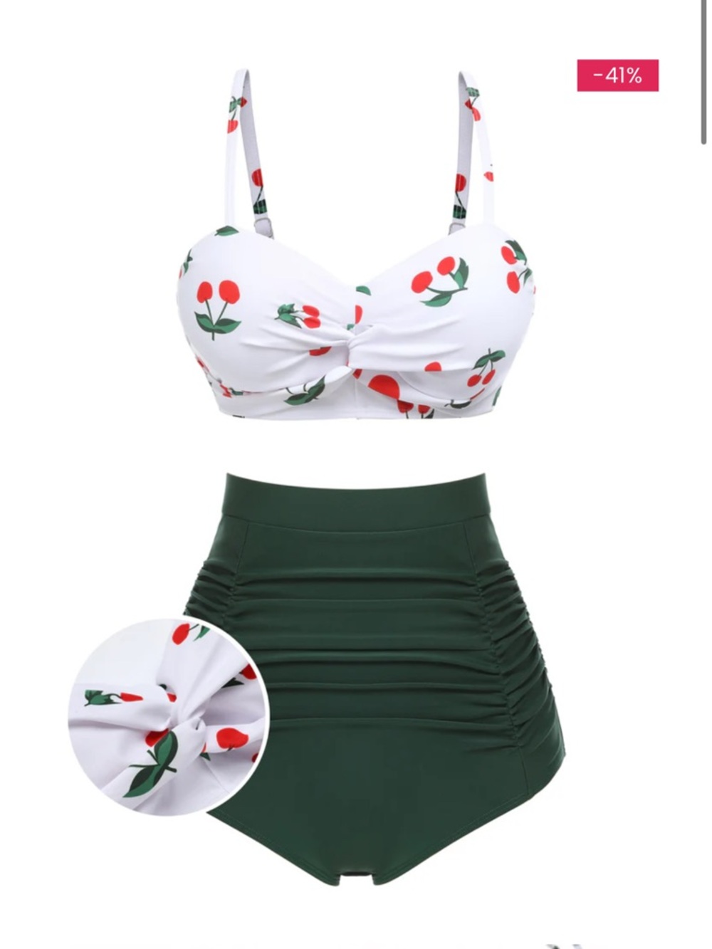 Retro Stage Dress Tag and Cherry Accent